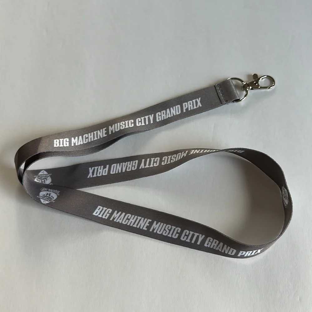 Big Machine Music City Grand Prix lanyard Collectible Souvenir NWOT 18in silver